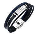 2020 New Popular European and American Fashion Men's Leather Bracelet Multi-layer Braided Leather Bracelet Jewelry