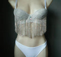 Crystal Bikinis New Sexy Push up Swimsuit Diamond Luxury Halter Swimwear Female Bandage Bathing Suits Rhinestone