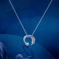 Women Meteor Garden Same Paragraph Silver Moon and Star Jewelry Birthday Gift Necklace Fashion