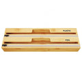 Multi Functional Kitchen 2in1 Bamboo Foil and Plastic Wrap Storage Dispenser With Cutter