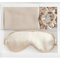 Amity Custom Silky Polyester Satin Pillow Case and  Eye Mask and Hair Scrunchies Set With Gift Box for Sleeping