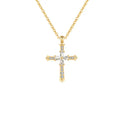 Daidan Bling Necklace Women Necklace Silver 925 Women Zircon Pendant 18K Gold Plated Cross Pendant Necklace