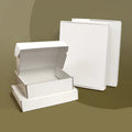 Custom Blank Handmade Packing Box White Cardboard Paper Jewelry Box White Craft Clothing Gift Packaging Box