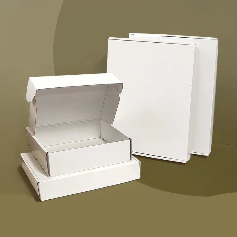 Custom Blank Handmade Packing Box White Cardboard Paper Jewelry Box White Craft Clothing Gift Packaging Box