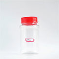 500ml Round PET Plastic Spice Container With Clear Shaker Lids for Pepper and Salt Seasoning Pepper Shaker Tool