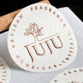 Embossed Label Gifts Personalized Custom Candle Business Minimalist Embossed Stickers Sealing Stickers Rose Gold