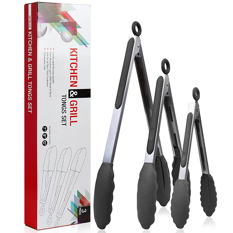 Stainless Steel Bread Clip Kitchen Silicone Utensil