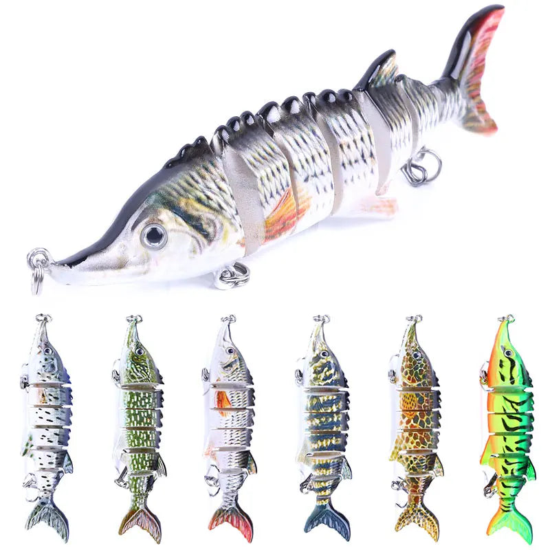 Wholesale JM040 11cm 16g Artificial ABS Hard Plastic Baits Multi Jointed Minnow Fishing Lures