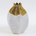 White and Gold  Vase Exquisite Ginger Jar Vase  for Home Decoration