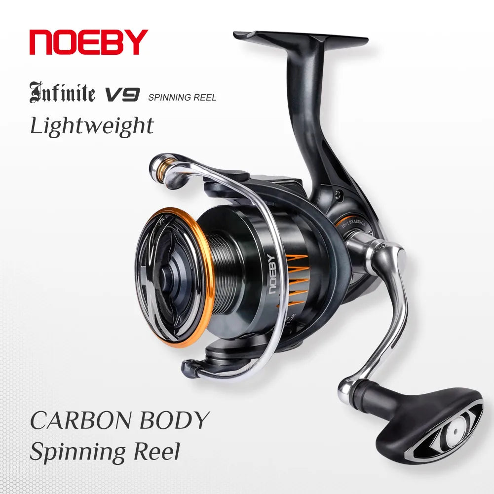 NOEBY Infinite V9 3000/4000 Inshore Spinning Fishing Reels Aluminum Ball Wire Fishing Reel with Metal Handle