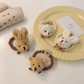 JIRIS 2022 New Fashion Hair Tie Scrunchy Kids Hair Accessories Women Hairball Rabbit and Bear Elastic Hair Bands Bow for Girl