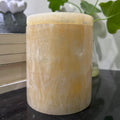Luxury Home Fragrance Vessel Scented Yellow Onyx Candle Holders Lanterns and Candle Jar