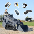 Kubota 25Hp Engine Powered Infront V1000 Mini Skid Diesel Loader with Skid Steer Loader Attachment