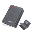 Fashion Multi-card Vertical Short Zipper Wallet for Men With ButtonMale Scrub PU Leather Coin Purse Card Holder Case