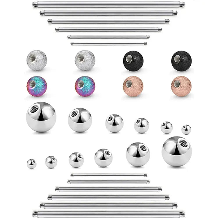 316L Surgical Stainless Steel Ball Fine Internally Threaded Replacement Spike Bead Gold Piercing Accessory Wedding Gift Barbell