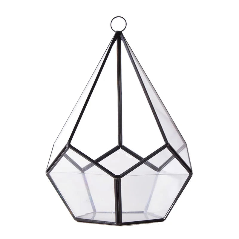 Modern Desktop Glass Terrarium Vase Handicraft Art Deco Style Air Planter for Home Decoration or Office Wedding