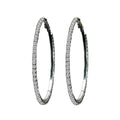 Women Jewelry New Arrival Big Large Silvery Plated AB Color Rhinestone Diamond Hoop Earrings