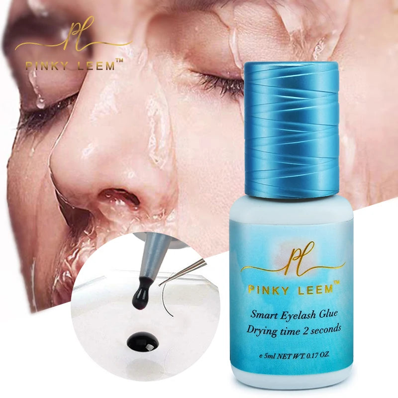 Pinky Leem Custom Wholesale Top Quality Eyelash Extensions Glue Lashes Black 2-3sec Lash Extension Glue