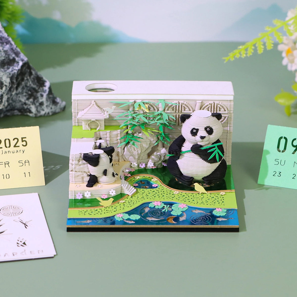 Cute Panda 3D Memo Pad Stationery Gift Set for School Custom Desk Calendar Cute Animal Note Pad Christmas Birthday Gift for Kids MegaBDM