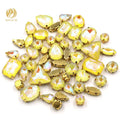 Wholesale 3D AB Mocha Color Glass Sew-on Rhinestones Beautiful Mixed Shape Loose Rhinestones for Clothing