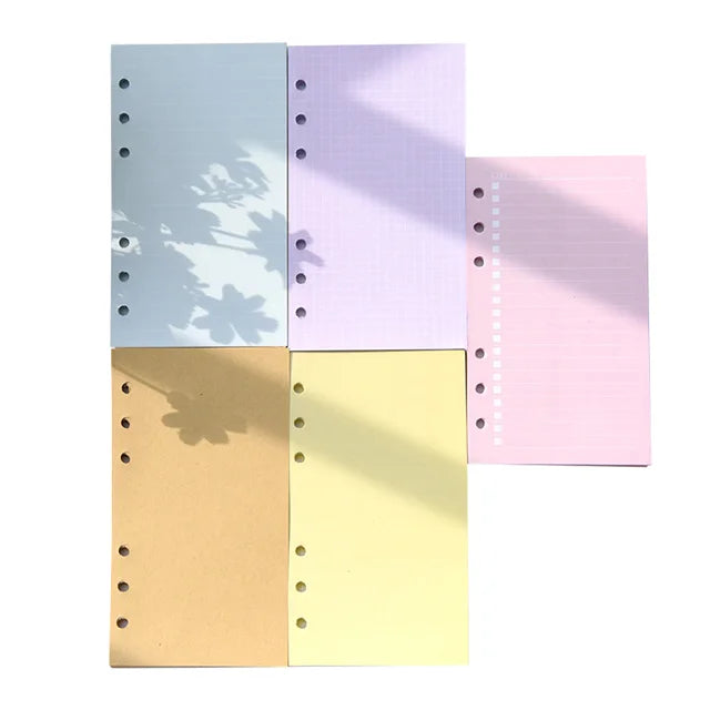 Custom A6 Loose-Leaf Binder Planner Inserts 40 Sheet Paper Cover Notebook Hardcover Style with 40 Inner Pages