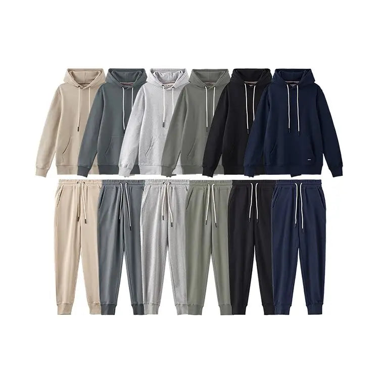 2021 Spring Autumn Fashion Sweatsuits Training Wear Cotton Hoodie Joggers Set Tracksuit