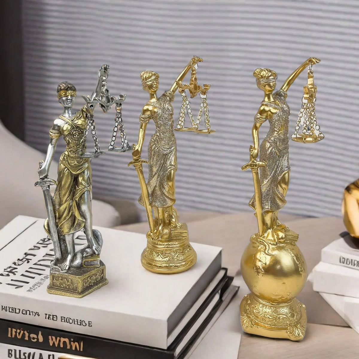 The Goddess Decor Lady Scales of Justice Statue Sculpture Decor Home MegaBDM