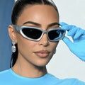 UNOC 2022 Designer Sunglasses for Women Futuristic Steampunk Sports Glasses Blue Gray Acrylic Wholesale Millennium Spice Girls