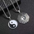 Hot Selling Chinese Style Gossip Taiji Pendant Necklace Men's Fashion Hip-hop Titanium Steel Long Sweater Chain Jewelry
