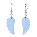 DIY Luxury Gemstone Angel Wing Shape 925 Sterling Silver Opalite Earrings