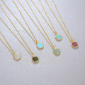 Turquoise Pendant Necklace 18K Gold Plated Necklace 925 Sterling Silver Chain Necklace  for Women