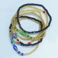 Handmade Glass Seed Beads Beaded Boho Crystal Bead Charm Bracelet Jewelry Women Bracelets