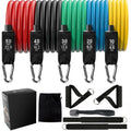 Wholesale Custom Logo Printed Latex 11 Pcs Tube Fitness Resistance Bands Set