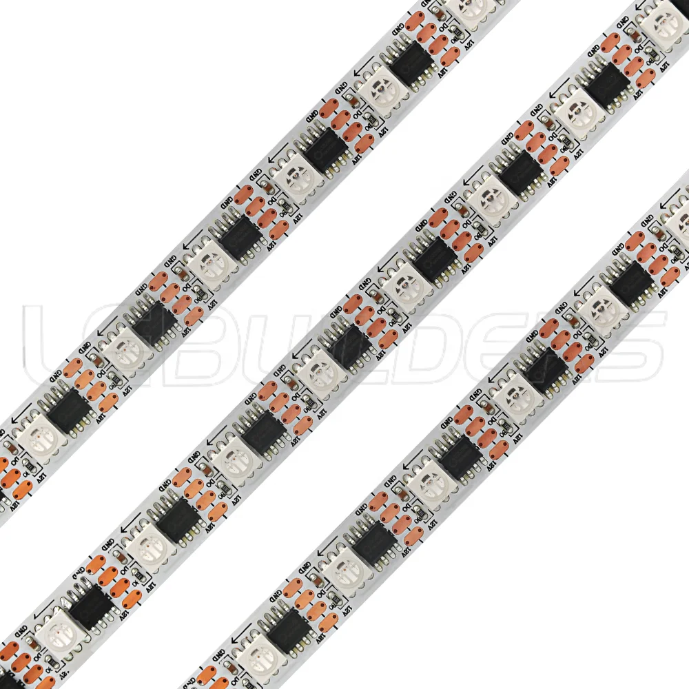 Arduino Addressable Strips 12V Rgb Gs8208 Ws2815 5050 60 Led Pixel Controlled Programmable Digital SPI Rgbic Led Strip Light