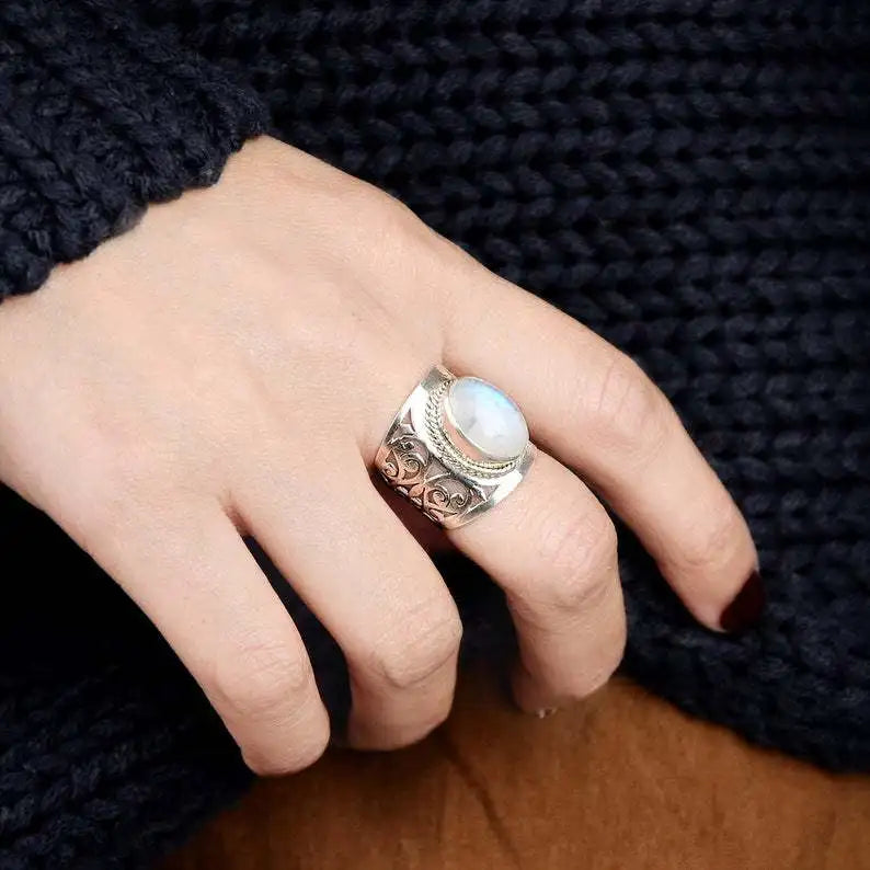 Zooying Adjustable Open Elegant Temperament Trendy Design Rose Quartz Silver Jewelry Alloy  Handmade Wholesale Fine Silver