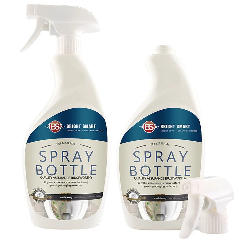 High Capacity Household Spraying Bottles Detergent Spraying Containers Cosmetic Packaging with Spraying Pumps