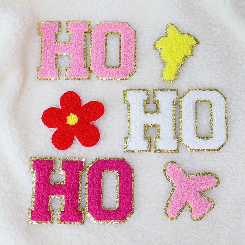 Wholesale Chenille Patches Letter Patches Iron on  Patches for Hats