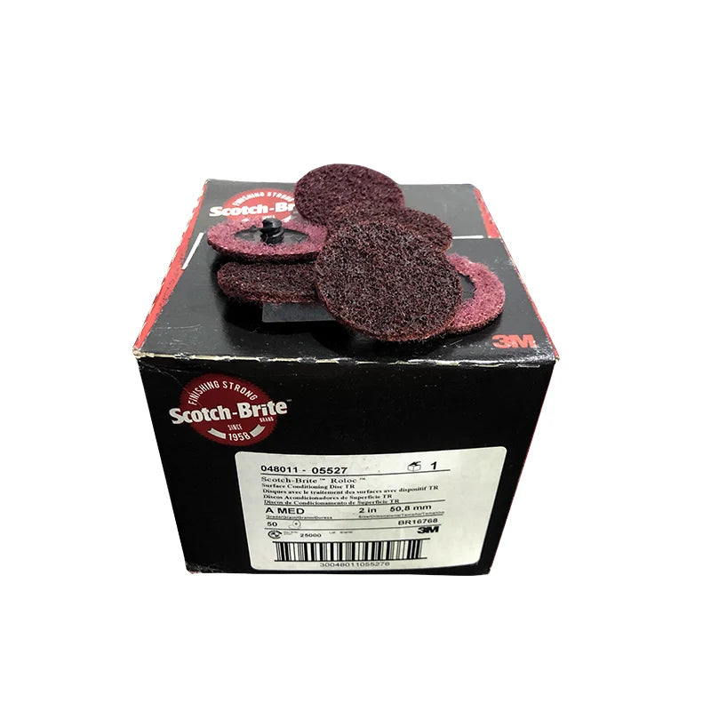 3M 05527  Scotch Brite Quick Change Discs Non-Woven SC-DR A/O Medium TR 2 INCH Cleaning Polishing Customized Aluminum Oxide