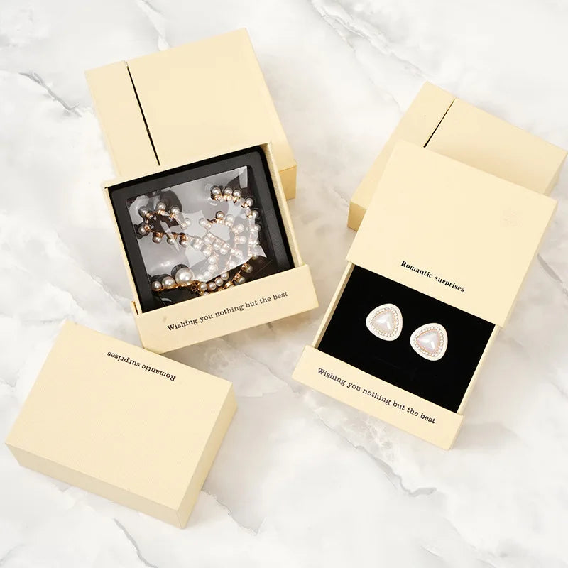 Exquisite Gift Box Jewelry Jewelry Necklace Earrings Jewelry Box New Custom Your logo