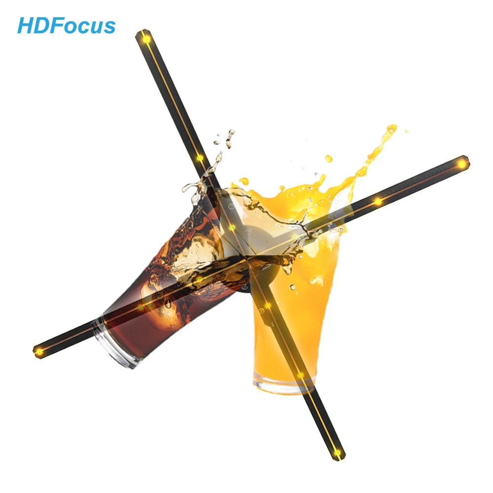 3D LED Holographic Display Fan 65cm Style Hologram Advertising Machine