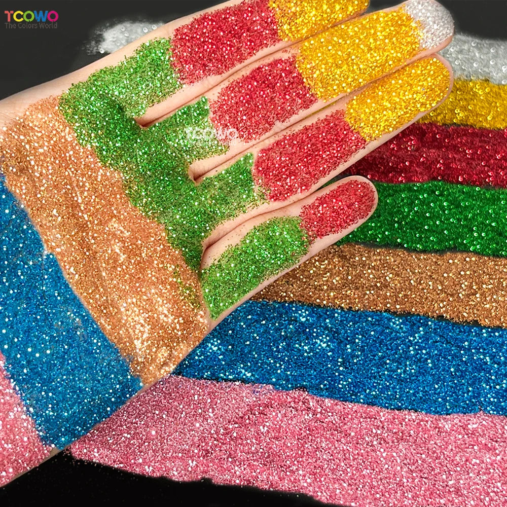 Wholesale 1/128 Fine Bulk Metallic Colors Glitter Powder for Nail Art Tumblers Resin Candle