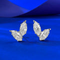 Luxury Minimalist Waterproof White 1.25 Carat Marquise Diamond Stud Earrings