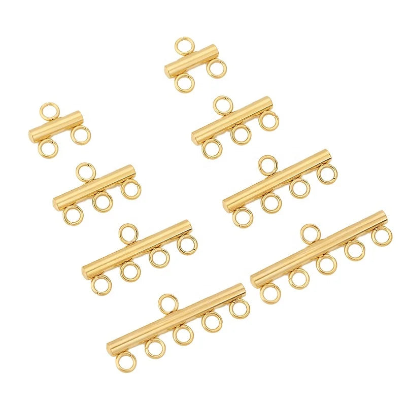 Layer Necklace Bracelet Clasp Bails 5 Loops Drop Earrings Chains Connectors DIY Jewelry Findings Supplies