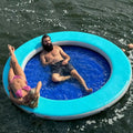 Vanace Round Mesh Inflatable Water Hammock Water Mattress for Play and Relaxation Floating Lounge Water Hammocks