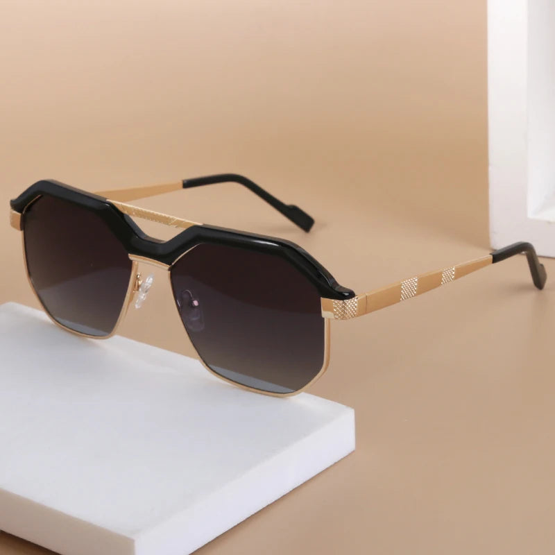 MB1074 Polarized Sunglasses for Women Men Classic Brand Square Frame Trendy Woman High Quality Metal Sunglasses 2026