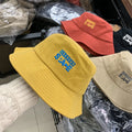 Wholesale Custom Bucket Hat Cotton Embroidery With Silk Fleece Material Printed Cartoon Leaf Pattern Cycling Casual Daily Wear