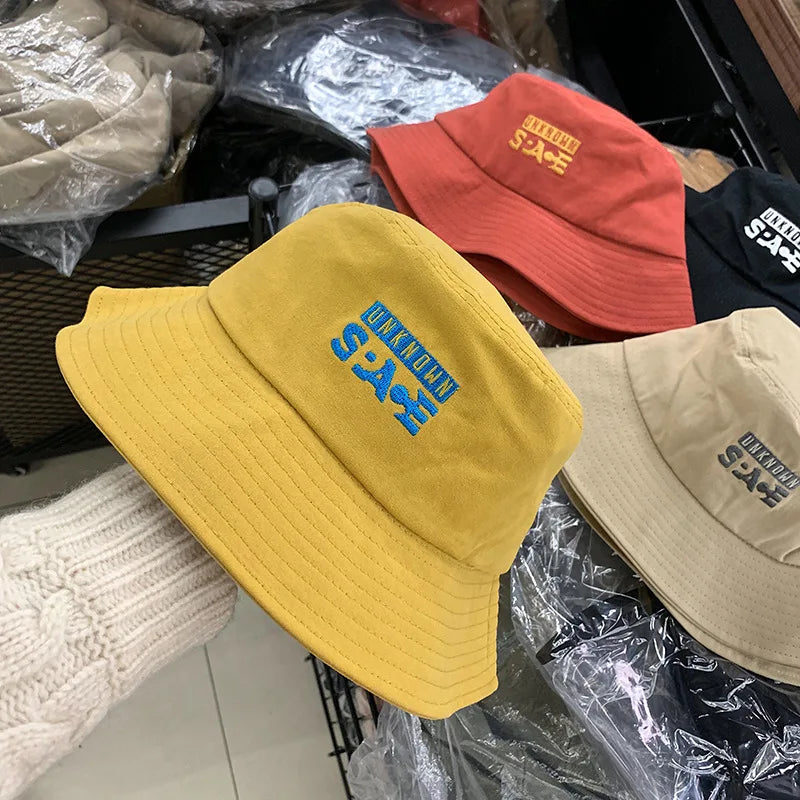 Wholesale Custom Bucket Hat Cotton Embroidery With Silk Fleece Material Printed Cartoon Leaf Pattern Cycling Casual Daily Wear