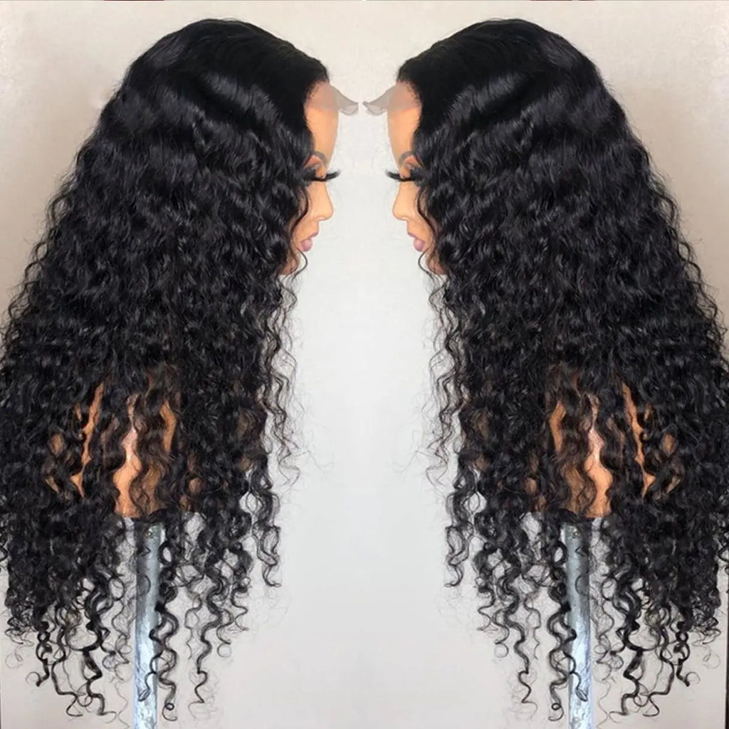 Wholesale 13x4 Full Lace Frontal Wigs for Black Women Glueless Deep Wave Raw Indian Hair Wigs Natural Lace Front Wig Human Hair