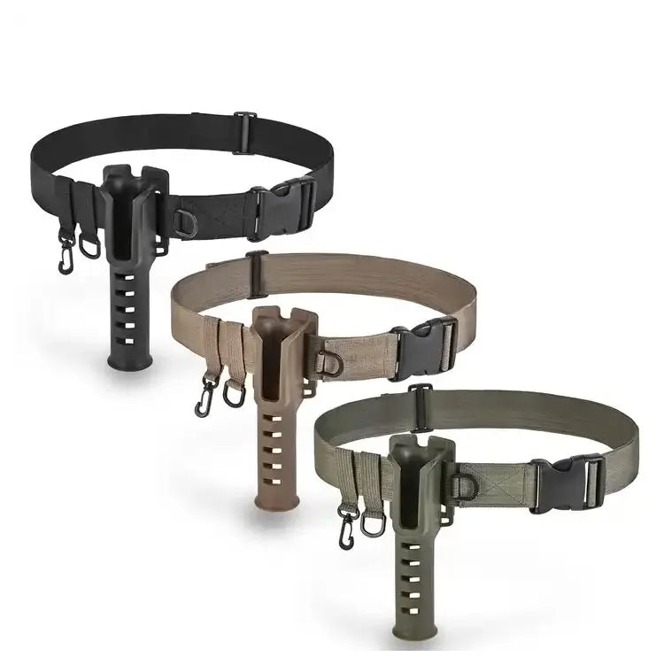 Custom Baikali Brand Nylon ABS Material Waist Belt Fishing Rod Holder Portable Adjustable Hanging Rack Straps Fishing Belt