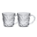Transparent Frosted Hand-made Glass Breakfast Cup Handle 300-400ML Capacity for Cold Drinks Household Use Wedding Other